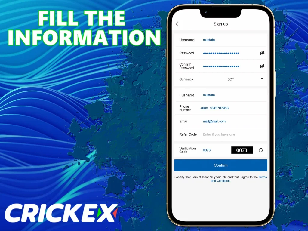 crickex sign up login app